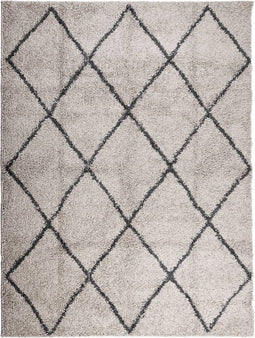 vidaXL - Vloerkleed - PAMPLONA - shaggy - hoogpolig - 300x400 - cm - beige - antraciet