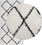 vidaXL - Vloerkleed - PAMPLONA - shaggy - hoogpolig - 80x150 - cm - crème - en - zwart