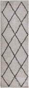 vidaXL - Vloerkleed - PAMPLONA - shaggy - hoogpolig - 80x250 - cm - beige - antraciet