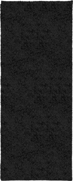 vidaXL - Vloerkleed - PAMPLONA - shaggy - hoogpolig - modern - 80x200 - cm - zwart