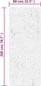 vidaXL - Vloerkleed - PAMPLONA - shaggy - hoogpolig - modern - 80x200 - cm - grijs