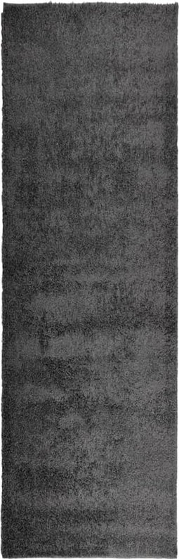 vidaXL - Vloerkleed - PAMPLONA - shaggy - hoogpolig - modern - 80x250 - cm - antraciet