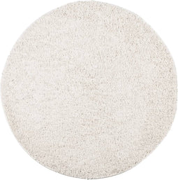 vidaXL - Vloerkleed - PAMPLONA - shaggy - hoogpolig - modern - Ø - 120 - cm - crèmekleur