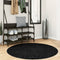 vidaXL - Vloerkleed - PAMPLONA - shaggy - hoogpolig - modern - Ø - 120 - cm - zwart