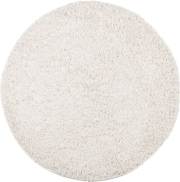 vidaXL - Vloerkleed - PAMPLONA - shaggy - hoogpolig - modern - Ø - 160 - cm - crèmekleur