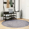 vidaXL - Vloerkleed - PAMPLONA - shaggy - hoogpolig - modern - Ø - 200 - cm - blauw