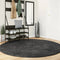 vidaXL - Vloerkleed - PAMPLONA - shaggy - hoogpolig - modern - Ø - 200 - cm - antraciet
