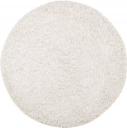 vidaXL - Vloerkleed - PAMPLONA - shaggy - hoogpolig - modern - Ø - 80 - cm - crèmekleur