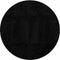 vidaXL - Vloerkleed - PAMPLONA - shaggy - hoogpolig - modern - Ø - 80 - cm - zwart