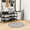 vidaXL - Vloerkleed - PAMPLONA - shaggy - hoogpolig - modern - Ø - 80 - cm - blauw