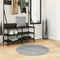 vidaXL - Vloerkleed - PAMPLONA - shaggy - hoogpolig - modern - Ø - 80 - cm - grijs