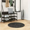 vidaXL - Vloerkleed - PAMPLONA - shaggy - hoogpolig - modern - Ø - 80 - cm - antraciet