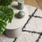 vidaXL - Vloerkleed - PAMPLONA - shaggy - hoogpolig - Ø - 100 - cm - crème - en - zwart