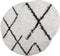 vidaXL - Vloerkleed - PAMPLONA - shaggy - hoogpolig - Ø - 100 - cm - crème - en - zwart
