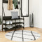 vidaXL - Vloerkleed - PAMPLONA - shaggy - hoogpolig - Ø - 120 - cm - crème - en - zwart
