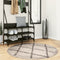 vidaXL - Vloerkleed - PAMPLONA - shaggy - hoogpolig - Ø - 120 - cm - beige - antraciet