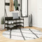 vidaXL - Vloerkleed - PAMPLONA - shaggy - hoogpolig - Ø - 160 - cm - crème - en - zwart