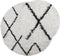 vidaXL - Vloerkleed - PAMPLONA - shaggy - hoogpolig - Ø - 160 - cm - crème - en - zwart