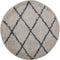 vidaXL - Vloerkleed - PAMPLONA - shaggy - hoogpolig - Ø - 200 - cm - beige - antraciet