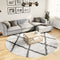 vidaXL - Vloerkleed - PAMPLONA - shaggy - hoogpolig - Ø - 240 - cm - crème - en - zwart