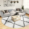 vidaXL - Vloerkleed - PAMPLONA - shaggy - hoogpolig - Ø - 280 - cm - crème - en - zwart