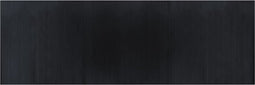 vidaXL - Vloerkleed - rechthoekig - 100x300 - cm - bamboe - zwart