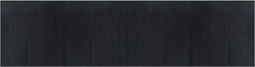 vidaXL - Vloerkleed - rechthoekig - 100x400 - cm - bamboe - zwart