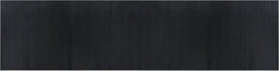 vidaXL - Vloerkleed - rechthoekig - 100x400 - cm - bamboe - zwart