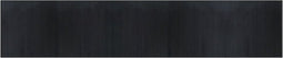 vidaXL - Vloerkleed - rechthoekig - 100x500 - cm - bamboe - zwart