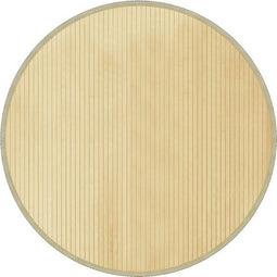 vidaXL - Vloerkleed - rond - 100 - cm - bamboe - lichtnaturel