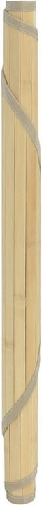 vidaXL - Vloerkleed - rond - 100 - cm - bamboe - lichtnaturel