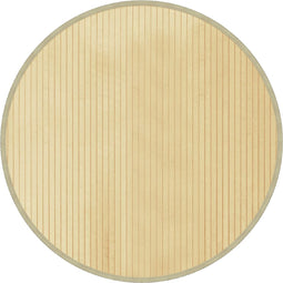 vidaXL - Vloerkleed - rond - 80 - cm - bamboe - lichtnaturel