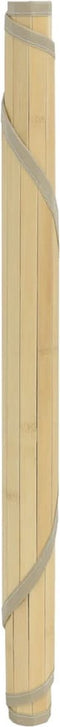 vidaXL - Vloerkleed - rond - 80 - cm - bamboe - lichtnaturel