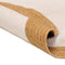 vidaXL - Vloerkleed - rond - gevlochten - 90 - cm - jute - en - katoen - wit - en - naturel