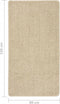 vidaXL - Vloerkleed - shaggy - anti-slip - 80x150cm - crèmekleurig