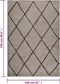 vidaXL - Vloerkleed - shaggy - hoogpolig - 160x230 - cm - beige - en - antracietkleur