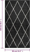 vidaXL - Vloerkleed - shaggy - hoogpolig - 80x150 - cm - crème- - en - antracietkleur