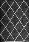 vidaXL - Vloerkleed - shaggy - hoogpolig - modern - 120x170 - cm - zwart - en - crème