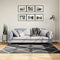 vidaXL - Vloerkleed - shaggy - hoogpolig - modern - 160x160 - cm - zwart - en - crème