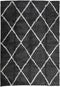 vidaXL - Vloerkleed - shaggy - hoogpolig - modern - 160x230 - cm - zwart - en - crème