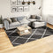 vidaXL - Vloerkleed - shaggy - hoogpolig - modern - 200x280 - cm - zwart - en - crème