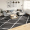 vidaXL - Vloerkleed - shaggy - hoogpolig - modern - 300x400 - cm - zwart - en - crème