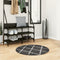 vidaXL - Vloerkleed - shaggy - hoogpolig - modern - à - 80 - cm - zwart - en - crème