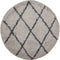 vidaXL - Vloerkleed - shaggy - hoogpolig - modern - Ø - 160 - cm - beige - en - antraciet
