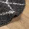 vidaXL - Vloerkleed - shaggy - hoogpolig - modern - Ø - 160 - cm - zwart - en - crème