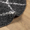 vidaXL - Vloerkleed - shaggy - hoogpolig - modern - Ø - 200 - cm - zwart - en - crème