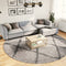 vidaXL - Vloerkleed - shaggy - hoogpolig - modern - Ø - 280 - cm - beige - en - antraciet