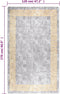 vidaXL - Vloerkleed - wasbaar - anti-slip - 120x170 - cm - grijs - en - goudkleurig