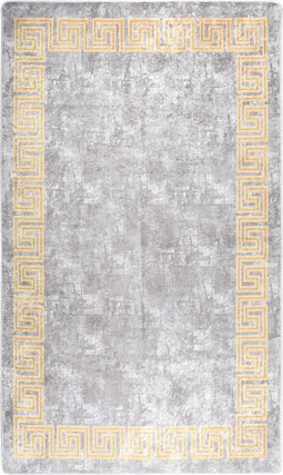 vidaXL - Vloerkleed - wasbaar - anti-slip - 120x180 - cm - grijs