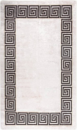 vidaXL - Vloerkleed - wasbaar - anti-slip - 120x180 - cm - lichtbeige